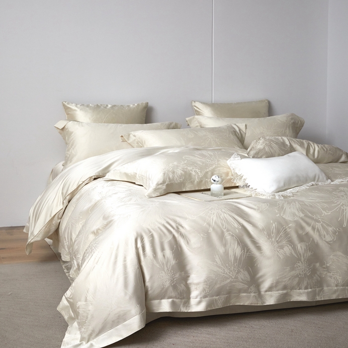 91家纺网 家纺一手货源 找家纺 淳绵 天丝棉提花套件 嫣然 奢雅金