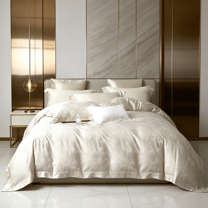 淳绵 天丝棉提花套件 嫣然 奢雅金