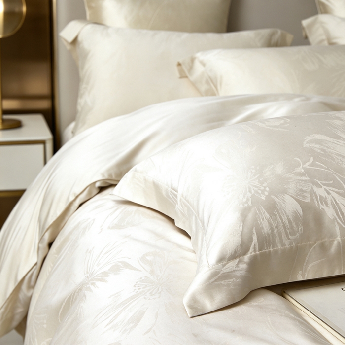 91家纺网 家纺一手货源 找家纺 淳绵 天丝棉提花套件 嫣然 奢雅金