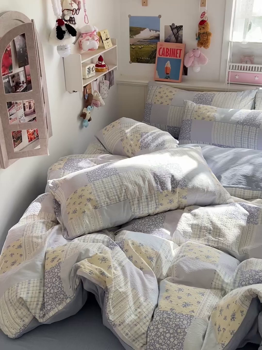 91家纺网 家纺一手货源 找家纺 仟人梦 2026新款云感双层纱印花四件套 半亩花田