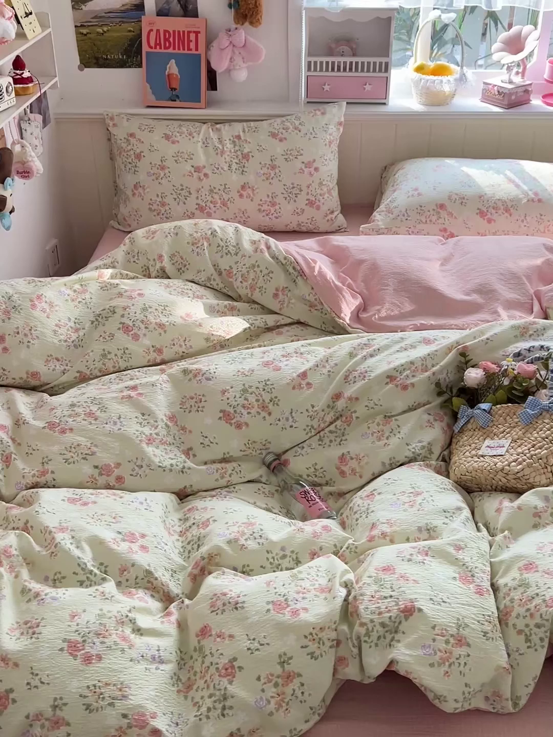 91家纺网 家纺一手货源 找家纺 仟人梦 2026新款云感双层纱印花四件套 半夏