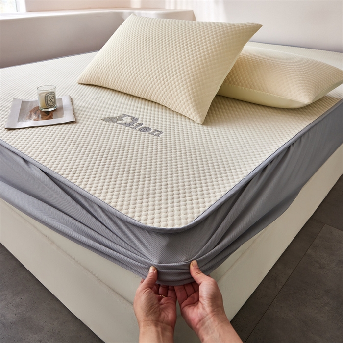 91家纺网 家纺一手货源 找家纺 （总）奥裕家纺 2026新款云母凉感冰豆豆席床笠款凉席席子