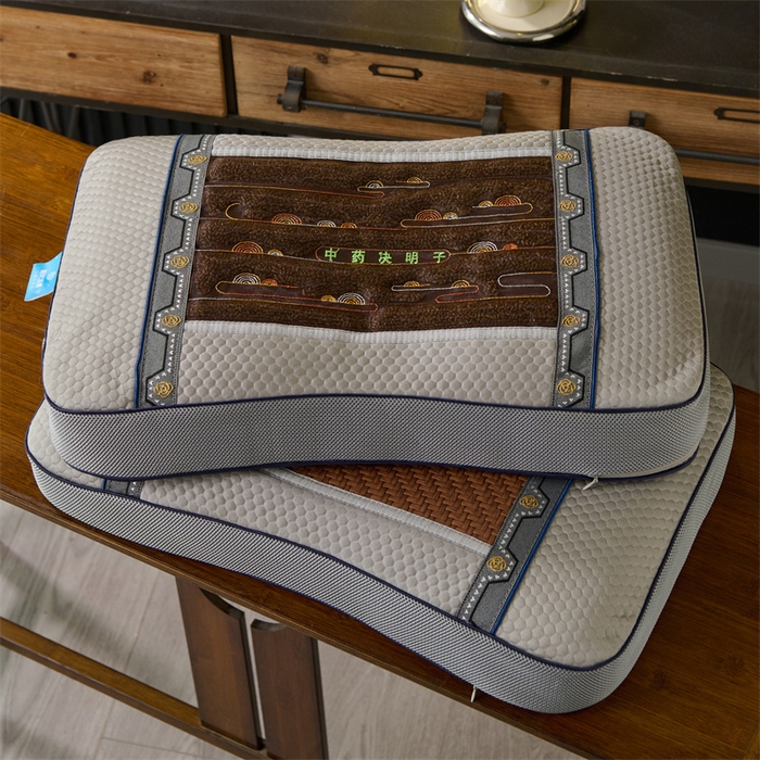 91家纺网 家纺一手货源 找家纺 （总）仁宇枕业 2026新款夏季款中草药决明子枕记忆枕荞麦枕枕头枕芯