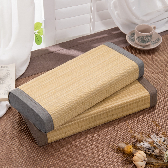 91家纺网 家纺一手货源 找家纺 （总）仁宇枕业 2026新款夏凉助眠金丝系列竹面竹席软枕枕头枕芯