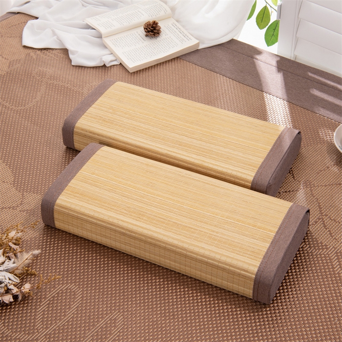 91家纺网 家纺一手货源 找家纺 （总）仁宇枕业 2026新款夏凉助眠金丝系列竹面竹席软枕枕头枕芯