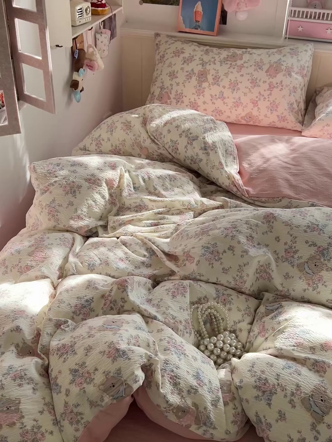 91家纺网 家纺一手货源 找家纺 仟人梦 2026新款云感双层纱印花四件套 花园里