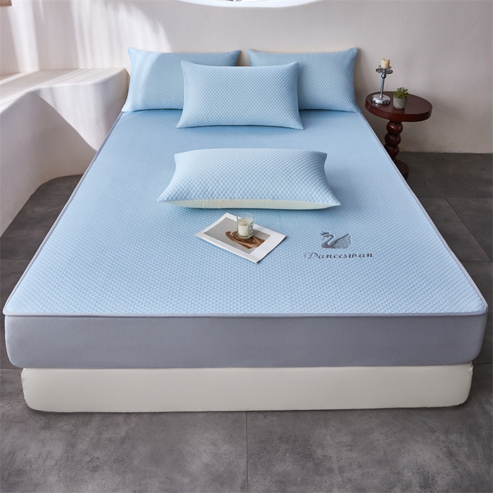 91家纺网 家纺一手货源 找家纺 （总）奥裕家纺 2026新款云母凉感冰豆豆席床笠款凉席席子