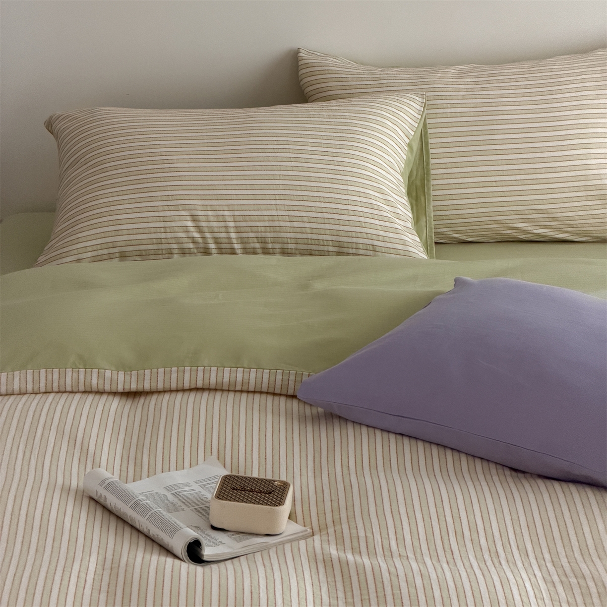 91家纺网 家纺一手货源 找家纺 玛奇朵 2026新款全棉双层纱提花四件套-威尼斯系列  (会员-10） 威尼斯-绿