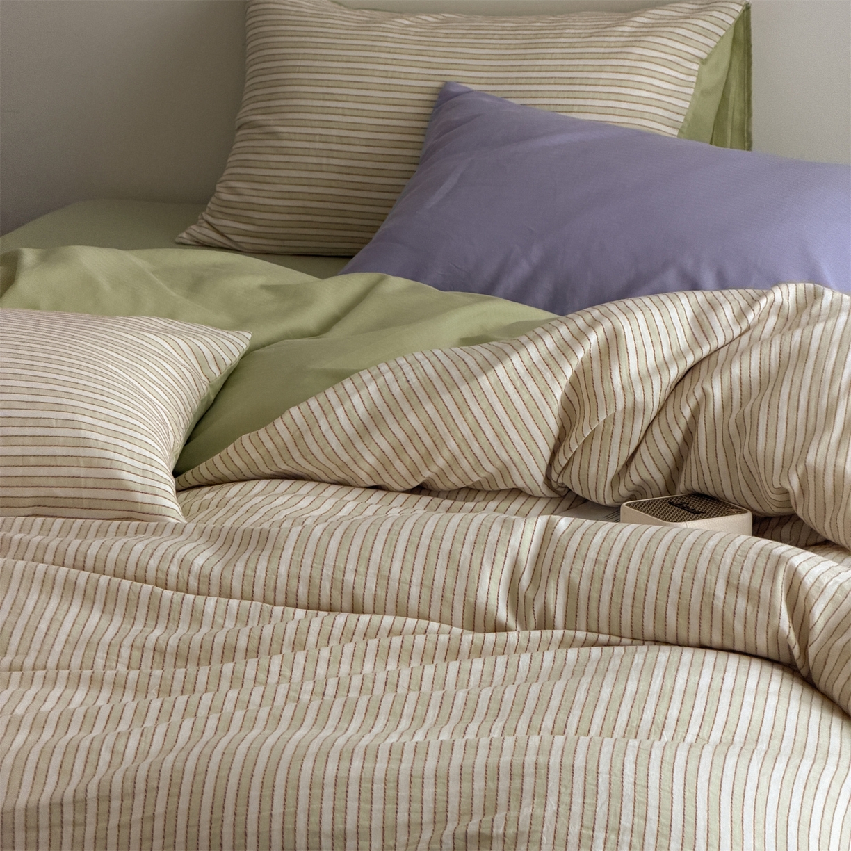 91家纺网 家纺一手货源 找家纺 玛奇朵 2026新款全棉双层纱提花四件套-威尼斯系列  (会员-10） 威尼斯-绿