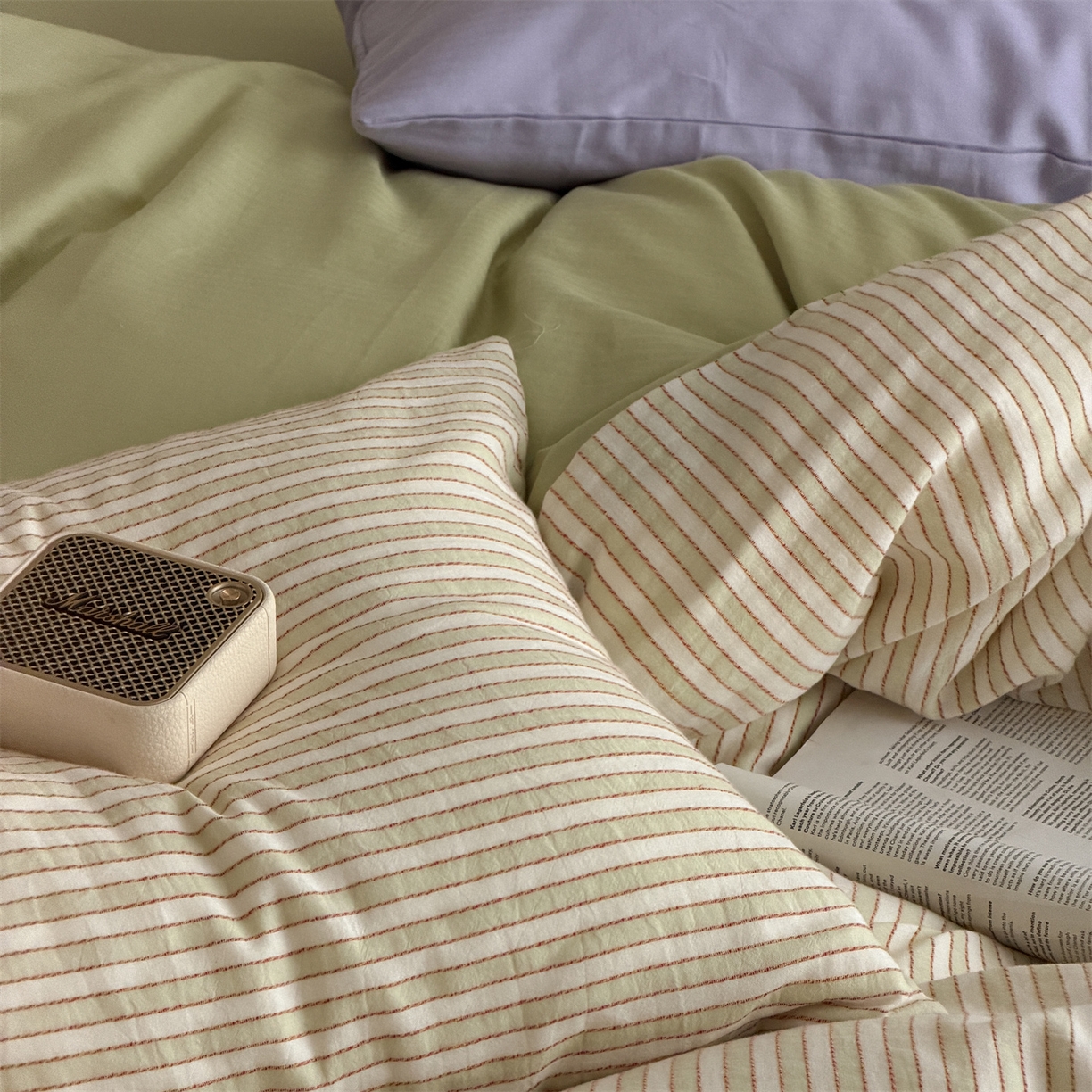 91家纺网 家纺一手货源 找家纺 玛奇朵 2026新款全棉双层纱提花四件套-威尼斯系列  (会员-10） 威尼斯-绿