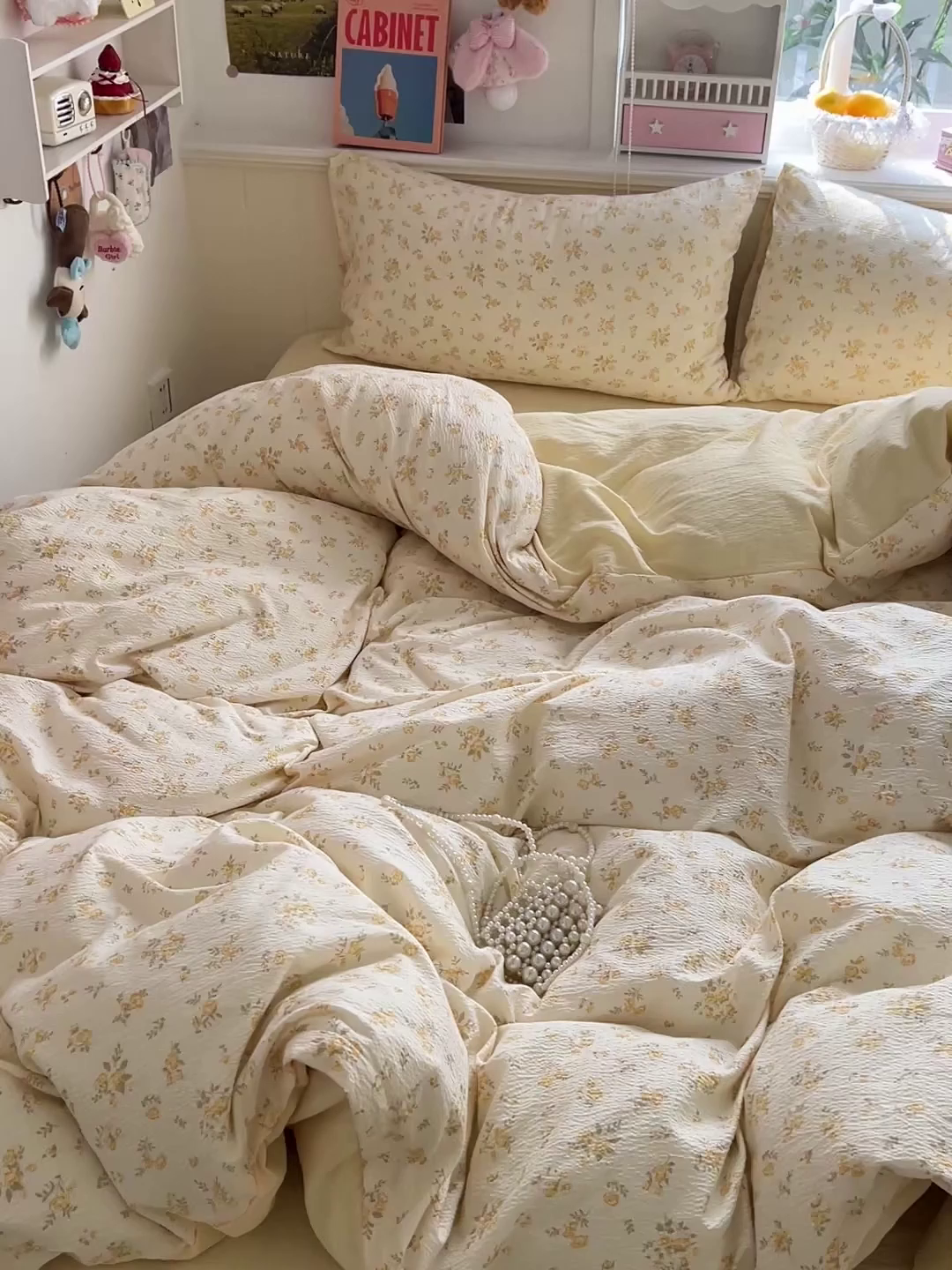 91家纺网 家纺一手货源 找家纺 仟人梦 2026新款云感双层纱印花四件套 舒芙蕾