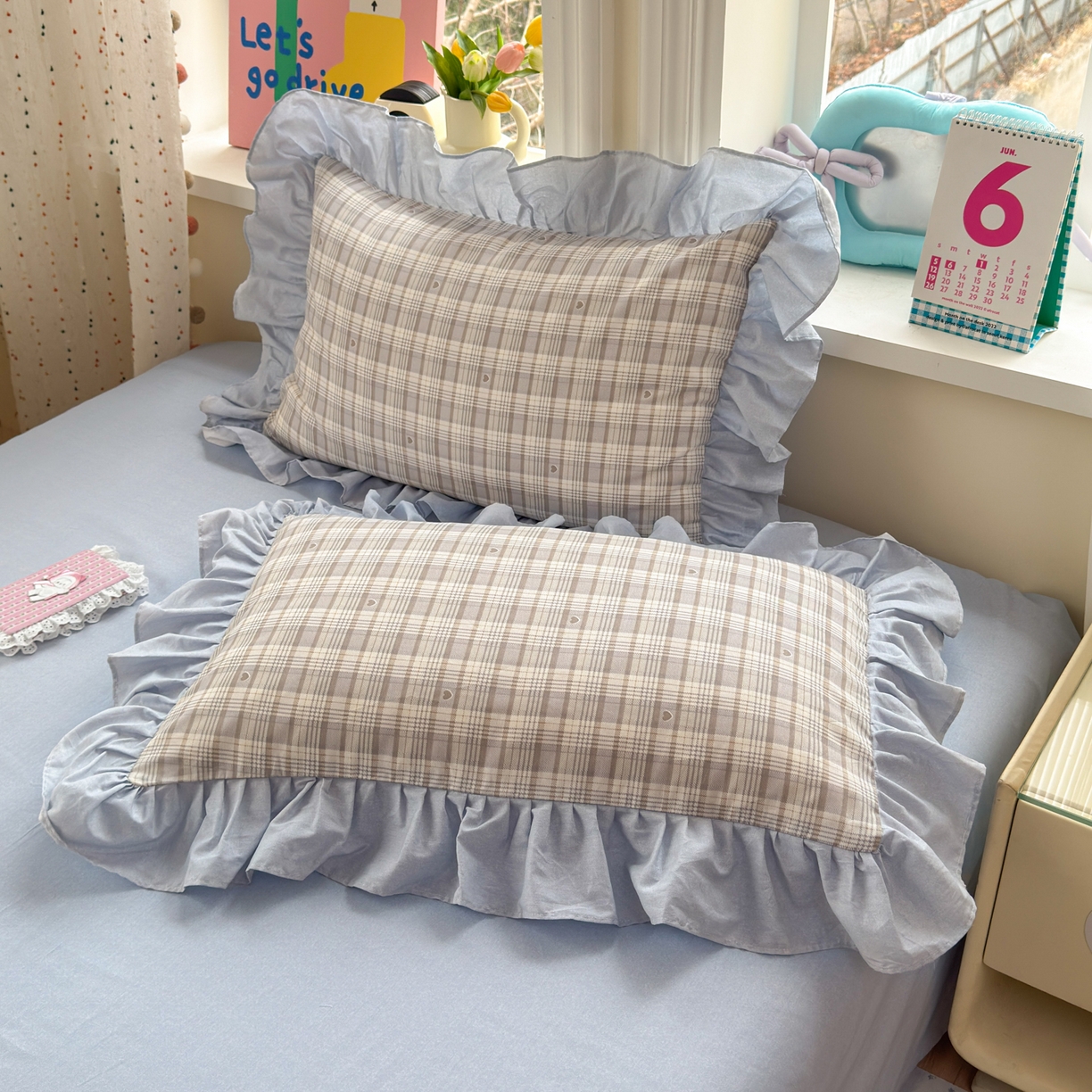 91家纺网 家纺一手货源 找家纺 乐童家纺 2026新款全棉纯棉花边四件套-简约风 坐标虹