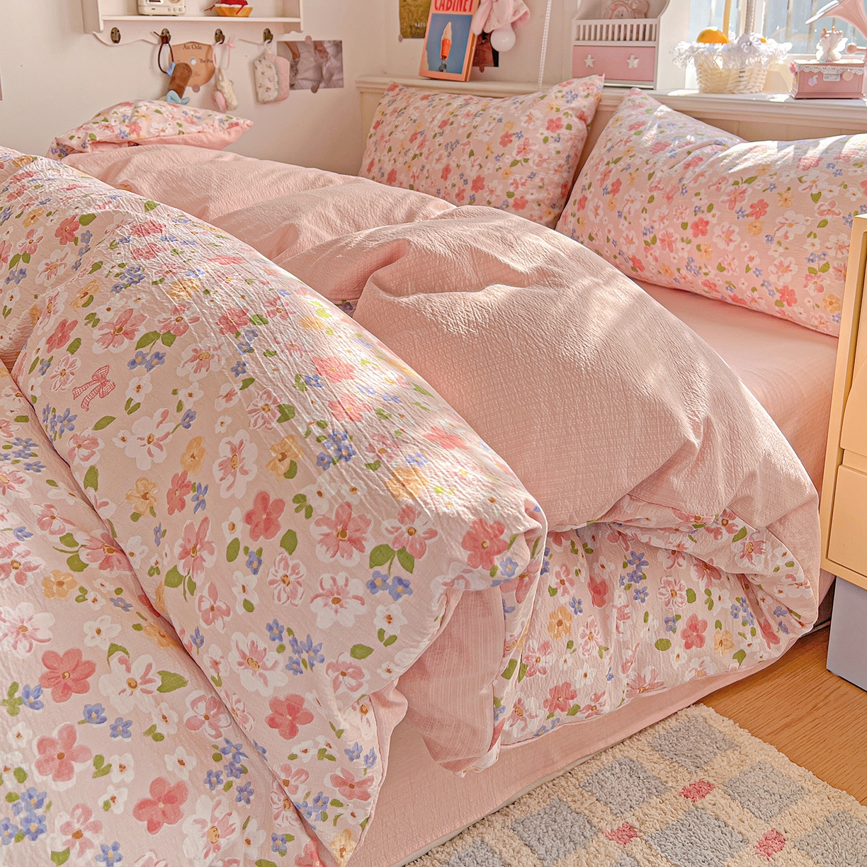 仟人梦 2026新款云感双层纱印花四件套 云之瑶