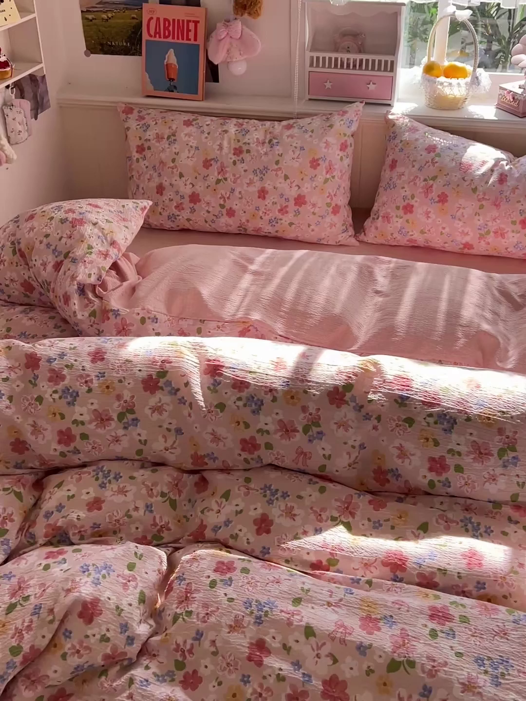 91家纺网 家纺一手货源 找家纺 仟人梦 2026新款云感双层纱印花四件套 云之瑶