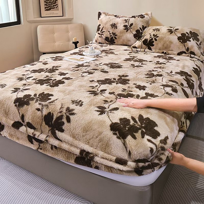 91家纺网 家纺一手货源 找家纺 （总）梦纤绒 2026新款兔毛单品床笠单件床笠三件套