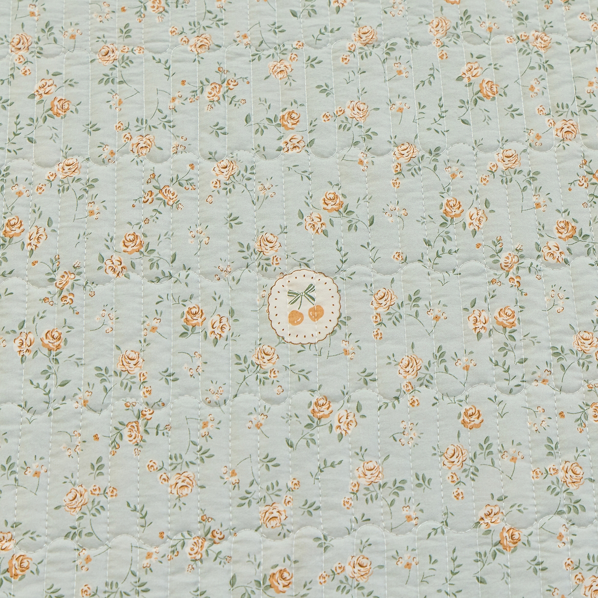 91家纺网 家纺一手货源 找家纺 彩亿家纺 2026新款A类古法水洗仿棉蕾丝床盖三件套 绿野