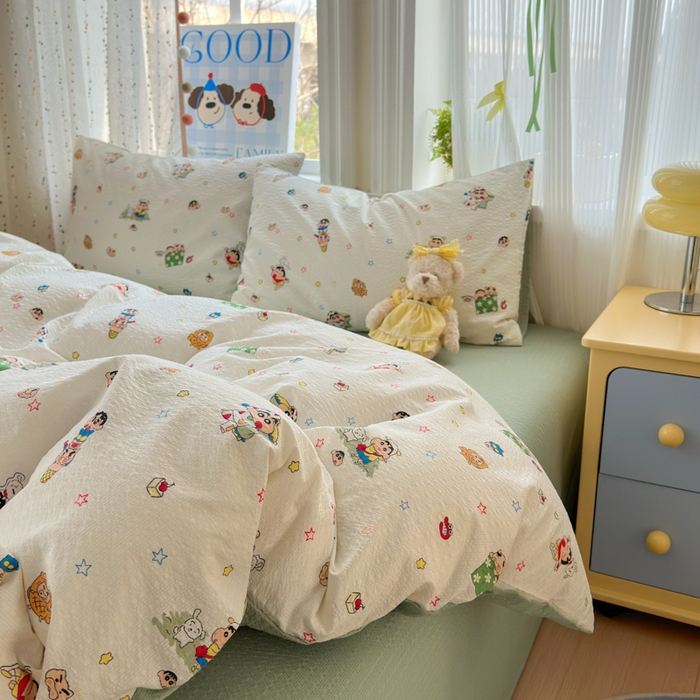 91家纺网 家纺一手货源 找家纺 （总）佳鸿 2026新款泡芙棉软糯糯高克重110克四件套学生宿舍三件套单被套