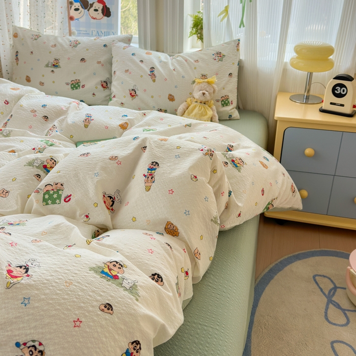 91家纺网 家纺一手货源 找家纺 （总）佳鸿 2026新款泡芙棉软糯糯高克重110克四件套学生宿舍三件套单被套