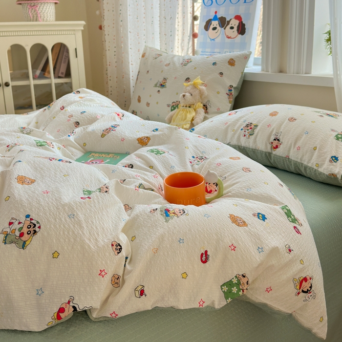 91家纺网 家纺一手货源 找家纺 （总）佳鸿 2026新款泡芙棉软糯糯高克重110克四件套学生宿舍三件套单被套