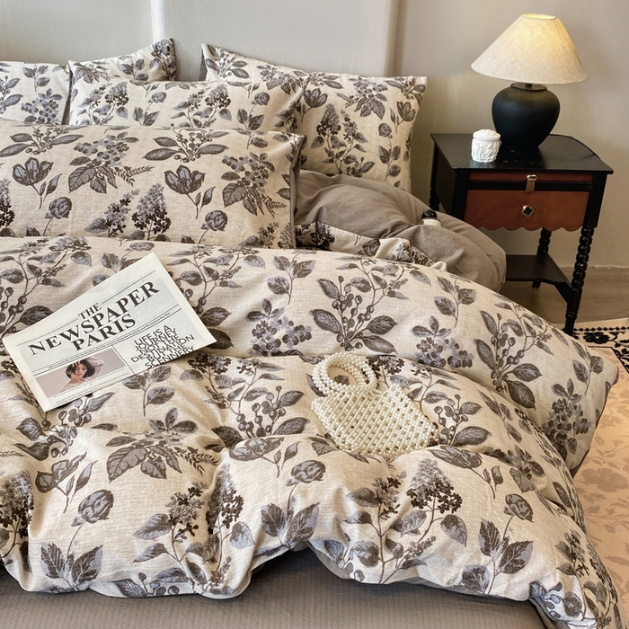 91家纺网 家纺一手货源 找家纺 红日子纺织品 2026春夏新款云感复古皱皱纱四件套 花都-卡