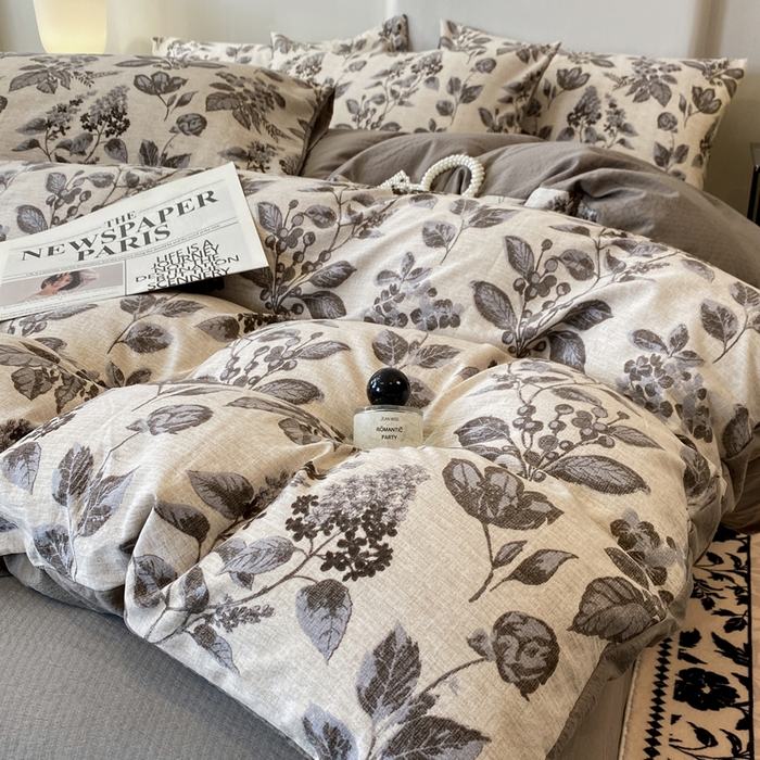 91家纺网 家纺一手货源 找家纺 红日子纺织品 2026春夏新款云感复古皱皱纱四件套 花都-卡