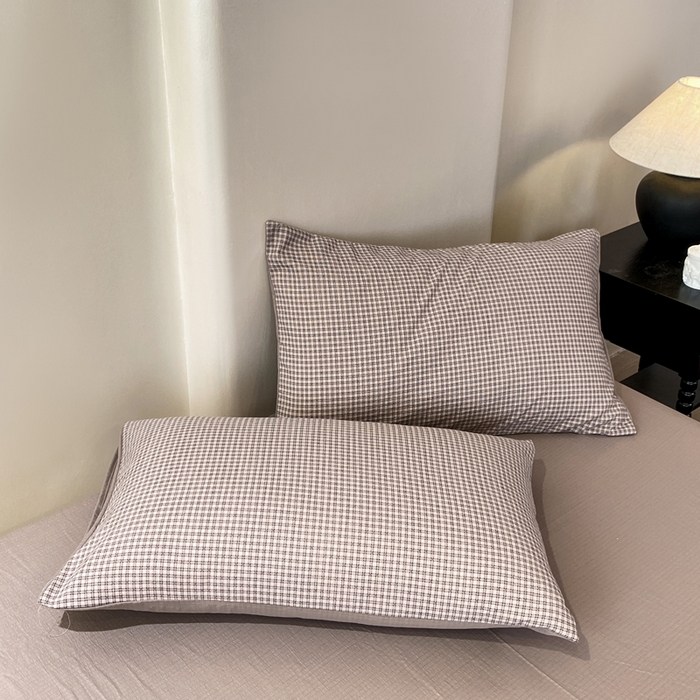 91家纺网 家纺一手货源 找家纺 红日子纺织品 2026春夏新款云感复古皱皱纱四件套 卡夏-卡