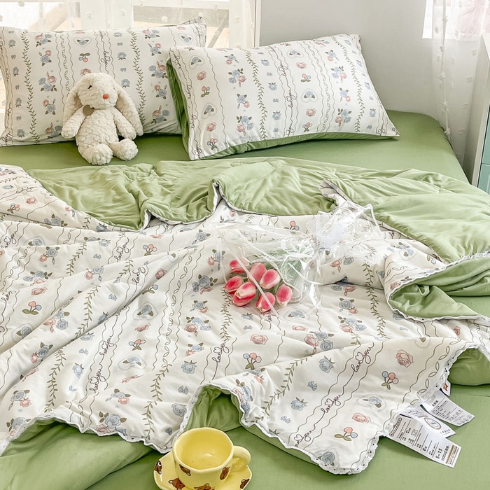 91家纺网 家纺一手货源 找家纺 （总）默忆 2026新款A类母婴级针织棉大豆云朵被子被芯夏被空调被春秋冬被四季被