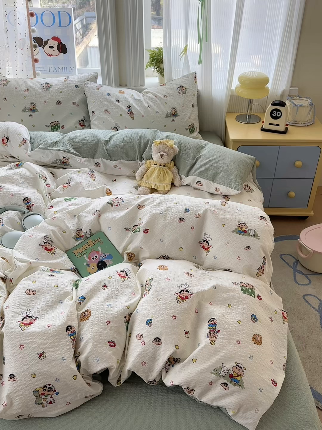 91家纺网 家纺一手货源 找家纺 （总）佳鸿 2026新款泡芙棉软糯糯高克重110克四件套学生宿舍三件套单被套