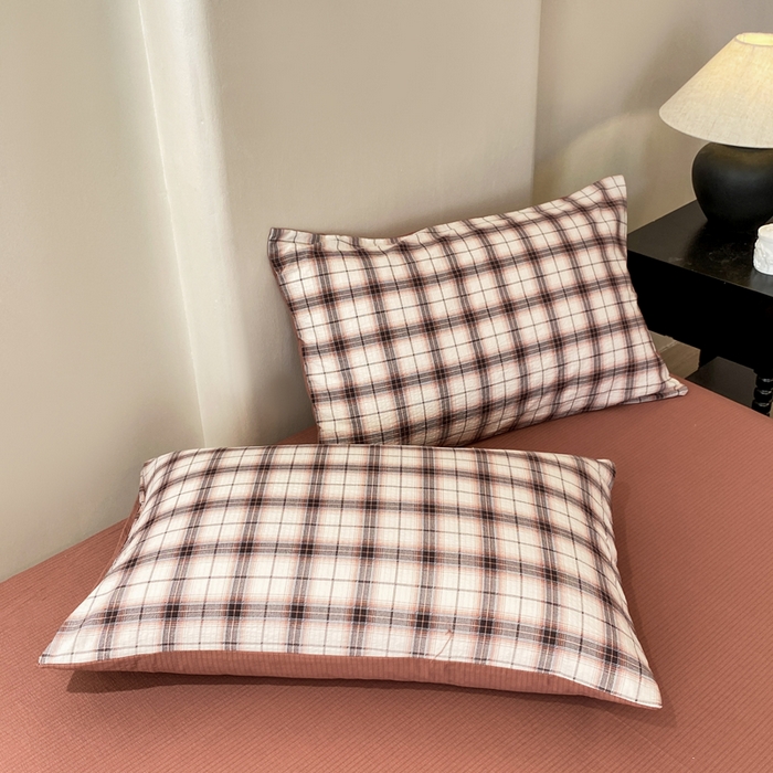 91家纺网 家纺一手货源 找家纺 红日子纺织品 2026春夏新款云感复古皱皱纱四件套 米兰-卡