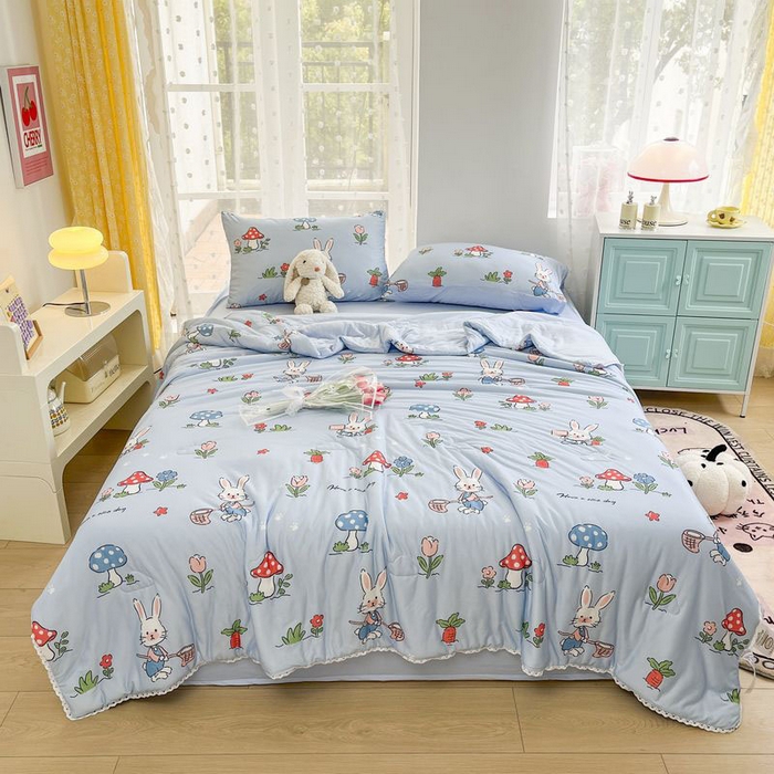 91家纺网 家纺一手货源 找家纺 （总）默忆 2026新款A类母婴级针织棉大豆云朵被子被芯夏被空调被春秋冬被四季被