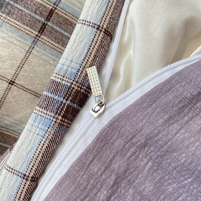 91家纺网 家纺一手货源 找家纺 红日子纺织品 2026春夏新款云感复古皱皱纱四件套 米兰-兰