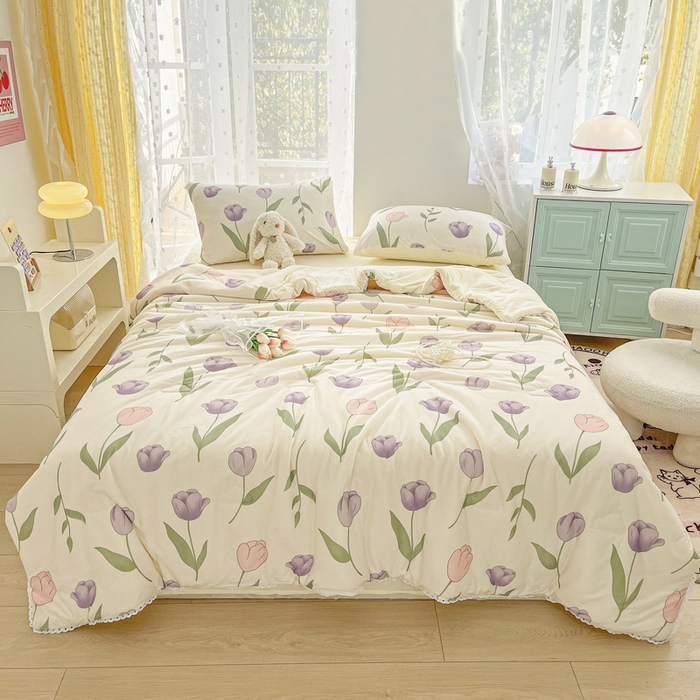 91家纺网 家纺一手货源 找家纺 （总）默忆 2026新款A类母婴级针织棉大豆云朵被子被芯夏被空调被春秋冬被四季被