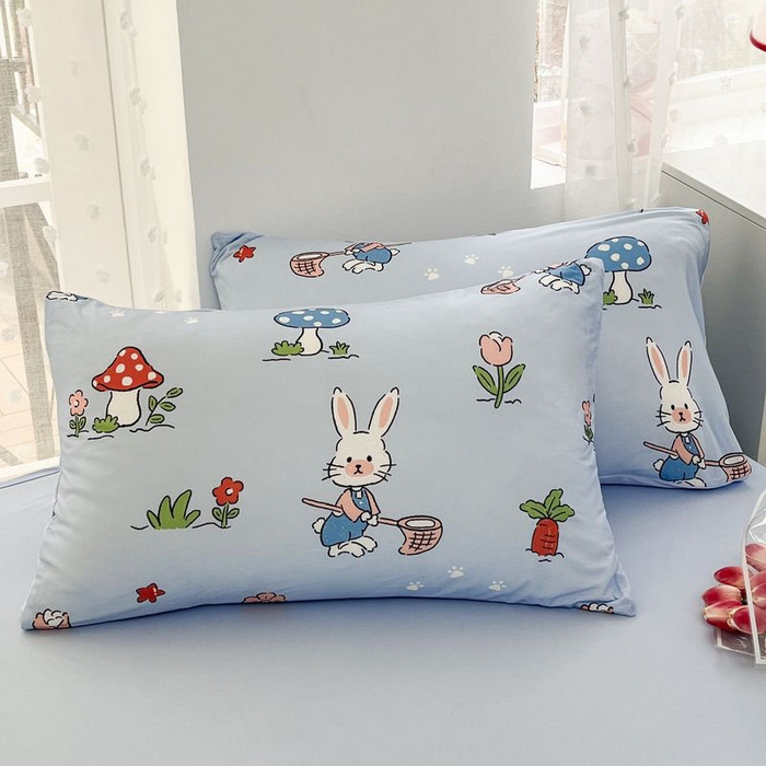 91家纺网 家纺一手货源 找家纺 默忆 2026新款A类母婴级针织棉大豆云朵被子被芯夏被空调被春秋冬被四季被 花园兔