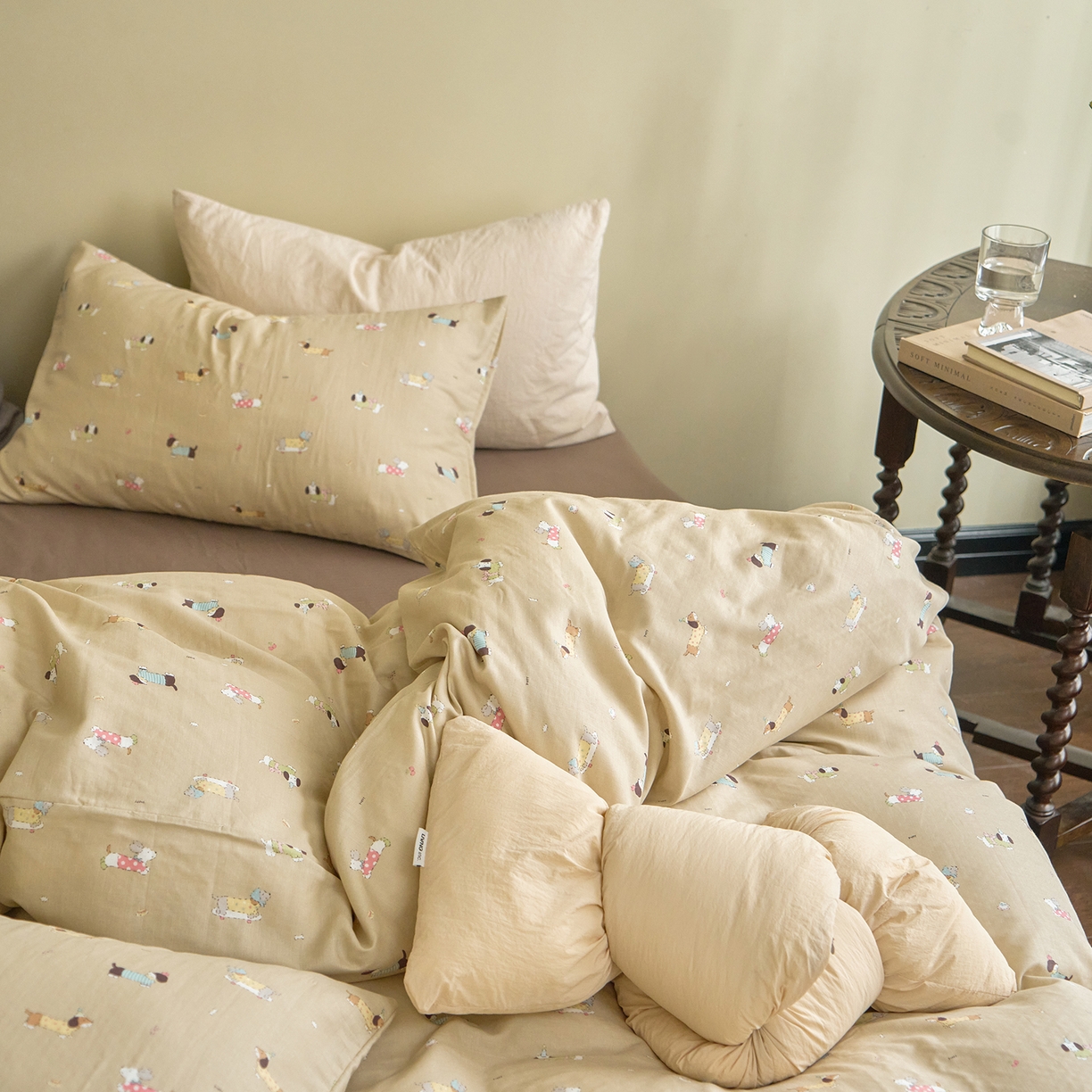 91家纺网 家纺一手货源 找家纺 （总）洋铭区（原狠狠爱） 2026春季新款简约全棉 无边双层纱 四件套系列