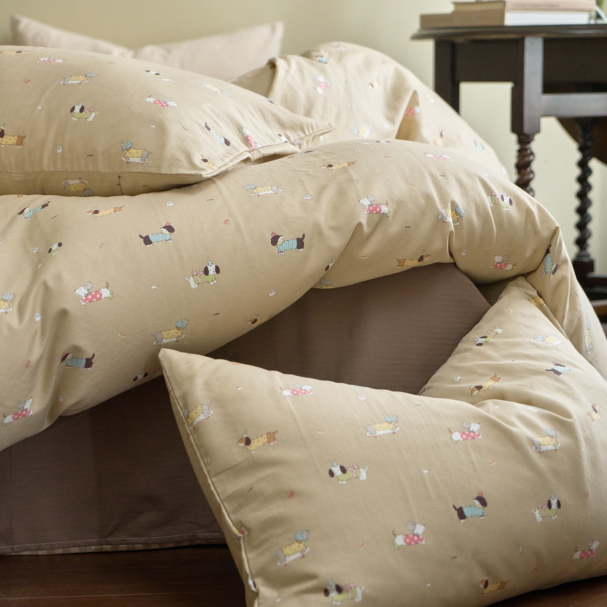 91家纺网 家纺一手货源 找家纺 （总）洋铭区（原狠狠爱） 2026春季新款简约全棉 无边双层纱 四件套系列