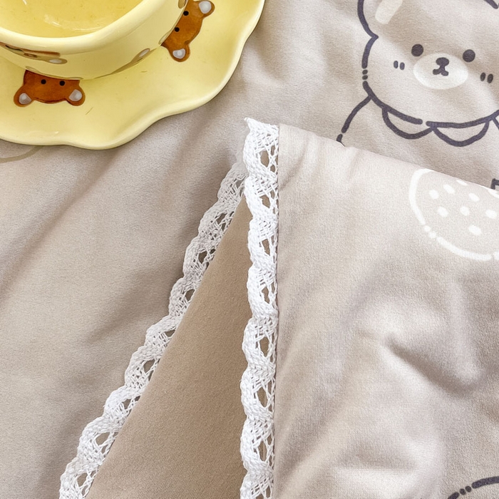 91家纺网 家纺一手货源 找家纺 默忆 2026新款A类母婴级针织棉大豆云朵被子被芯夏被空调被春秋冬被四季被 饼干熊