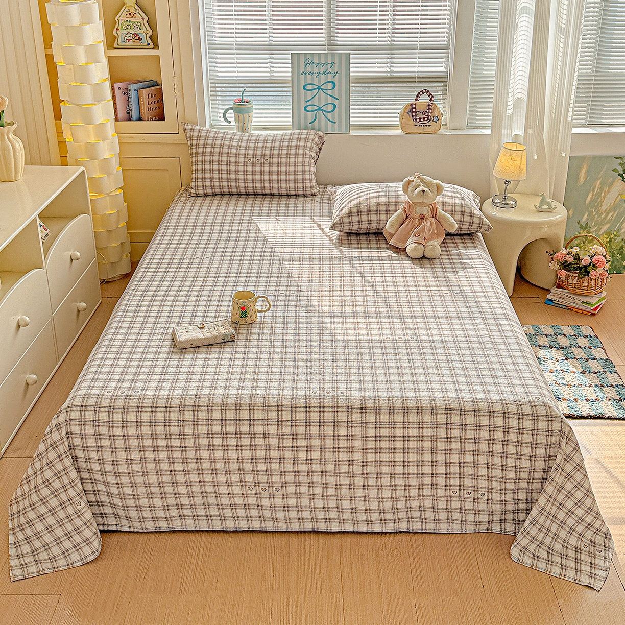 91家纺网 家纺一手货源 找家纺 （总）仟人梦 2026新款云感双层纱印花单床单床单单件