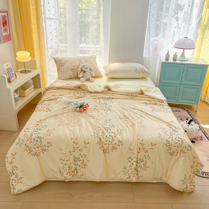 默忆 2026新款A类母婴级针织棉大豆云朵被子被芯夏被空调被春秋冬被四季被 发财树