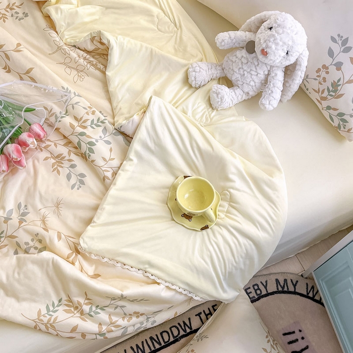 91家纺网 家纺一手货源 找家纺 默忆 2026新款A类母婴级针织棉大豆云朵被子被芯夏被空调被春秋冬被四季被 发财树