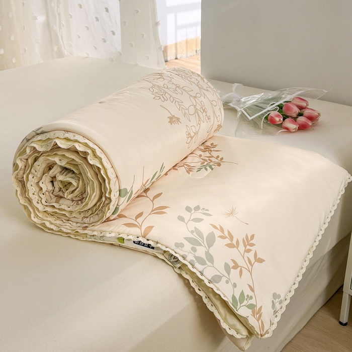 91家纺网 家纺一手货源 找家纺 默忆 2026新款A类母婴级针织棉大豆云朵被子被芯夏被空调被春秋冬被四季被 发财树