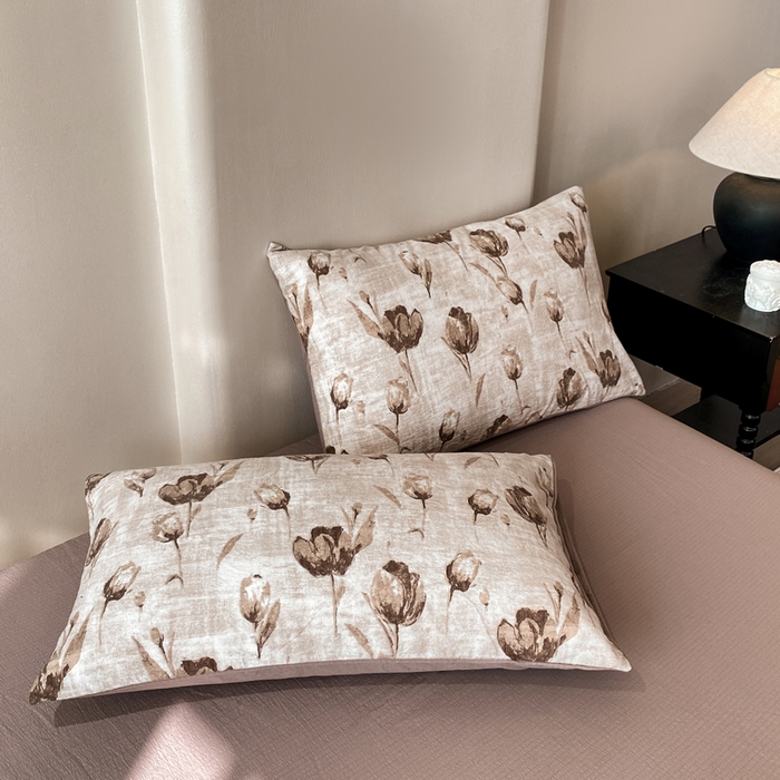 91家纺网 家纺一手货源 找家纺 红日子纺织品 2026春夏新款云感复古皱皱纱四件套 知音-卡