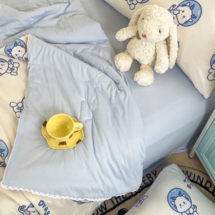 91家纺网 家纺一手货源 找家纺 默忆 2026新款A类母婴级针织棉大豆云朵被子被芯夏被空调被春秋冬被四季被 小龙人