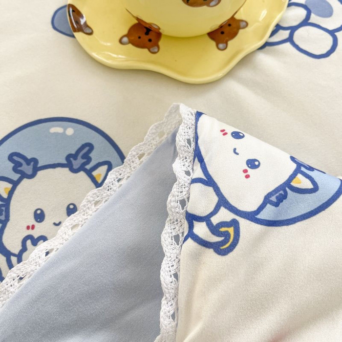 91家纺网 家纺一手货源 找家纺 默忆 2026新款A类母婴级针织棉大豆云朵被子被芯夏被空调被春秋冬被四季被 小龙人