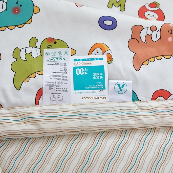 91家纺网 家纺一手货源 找家纺 黛妮雅 2026新款双面全棉羽丝夏被 恐龙宝贝