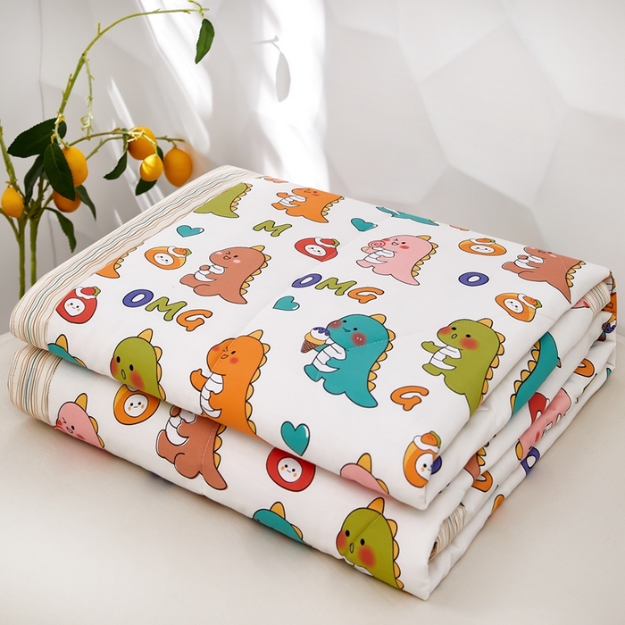 91家纺网 家纺一手货源 找家纺 黛妮雅 2026新款双面全棉羽丝夏被 恐龙宝贝