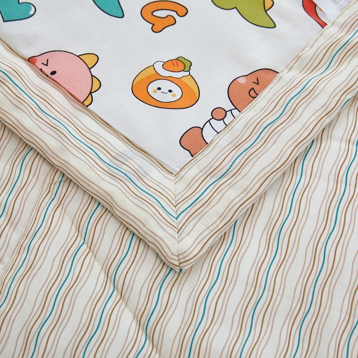 91家纺网 家纺一手货源 找家纺 黛妮雅 2026新款双面全棉羽丝夏被 恐龙宝贝