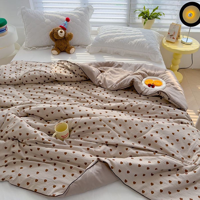 91家纺网 家纺一手货源 找家纺 （总）默忆 2026新款水洗棉双层纱夏被夏凉被空调被被子被芯