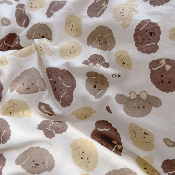 91家纺网 家纺一手货源 找家纺 默忆 2026新款水洗棉双层纱夏被夏凉被空调被被子被芯 萌萌狗