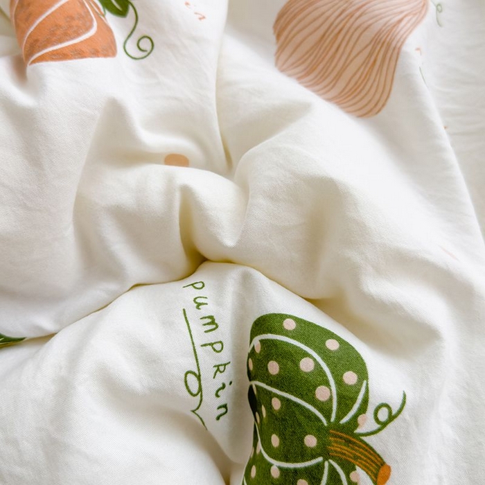 91家纺网 家纺一手货源 找家纺 默忆 2026新款水洗棉双层纱夏被夏凉被空调被被子被芯 南瓜日记