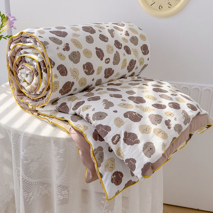 默忆 2026新款水洗棉双层纱夏被夏凉被空调被被子被芯 萌萌狗